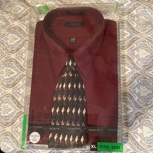 Covington dress shirt and tie boxed set
